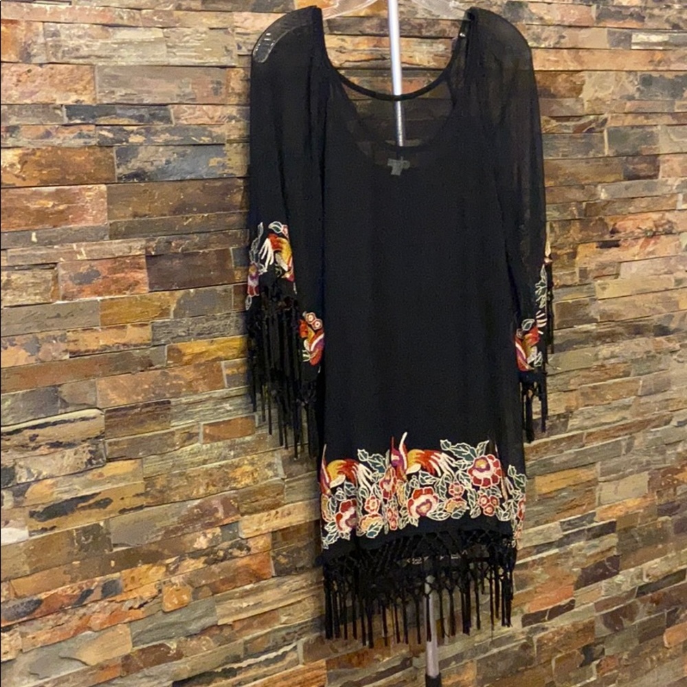 Ecote Sheer embroidered dress